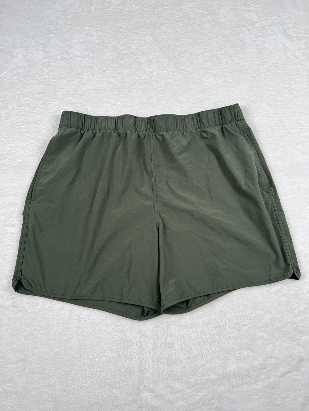 Abercrombie & Fitch Stretch Athletic Running Shorts Green Size L 5”